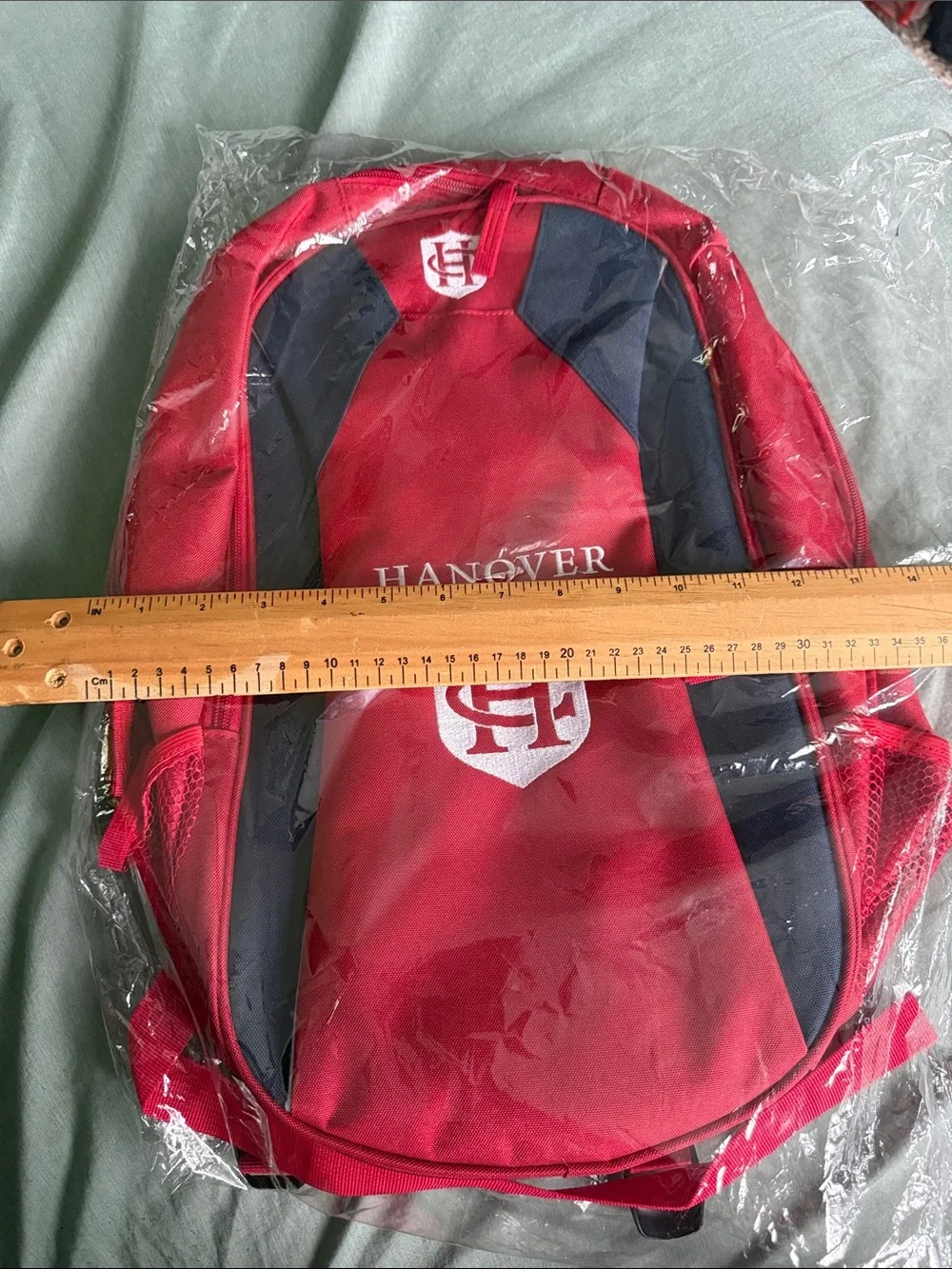 Hanover College red and navy Backpack